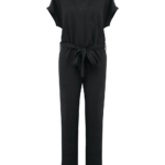 Combinaison en maille manches courtes en lin femme