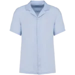 Chemise à col bowling en lin homme