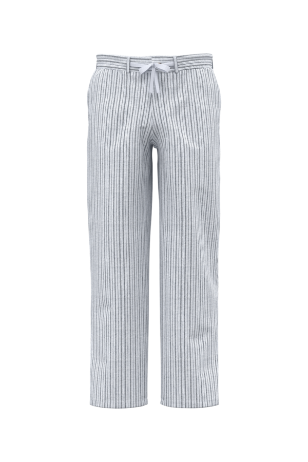 Pantalon rayé en lin homme