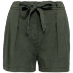 Short écoresponsable délavé en lyocell femme