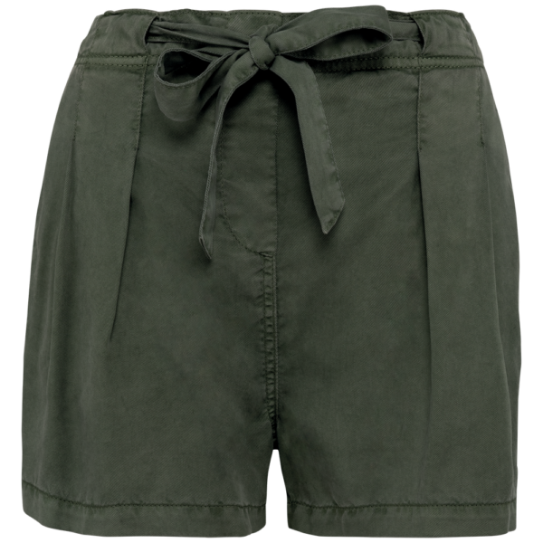Short écoresponsable délavé en lyocell femme