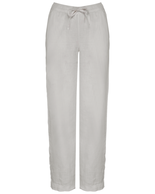 Pantalon délavé en lin femme