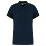 Polo Day To Day contrasté manches courtes femme