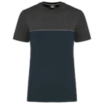 T-shirt bicolore écoresponsable manches courtes unisexe