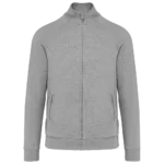 Veste molleton coton manches raglan unisexe