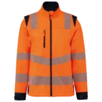 Veste softshell de sécurité recyclée avec manches détachables unisexe