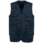 Gilet polycoton multipoches doublé unisexe