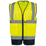 Gilet de sécurité haute visibilité recyclé avec zip unisexe