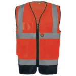 Gilet de sécurité haute visibilité recyclé avec zip unisexe