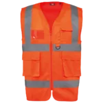 Gilet de sécurité haute visibilité recyclé avec zip unisexe