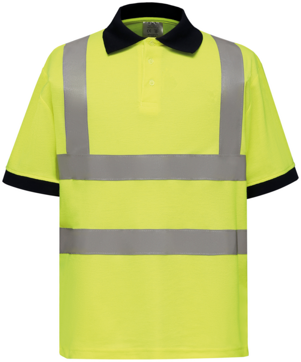 Polo manches courtes haute visibilité