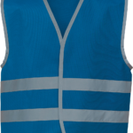 Gilet avec bordures et bandes réfléchissantes