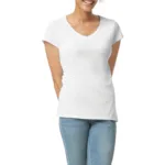 T-shirt femme col v Softstyle