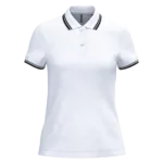Polo femme manches courtes à liserés contrastés