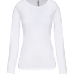 T-shirt col rond manches longues femme