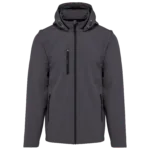 Veste Softshell 3 couches à capuche avec manches amovibles unisexe