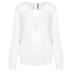 Blouse crêpe manches longues femme