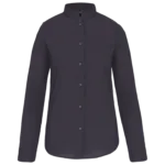 Chemise col mao manches longues femme