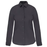 Chemise coton / élasthanne manches longues femme