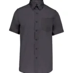 Chemise micro-sergé manches courtes sans repassage