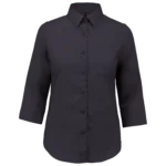 Chemise popeline polycoton manches 3/4 entretien facile femme