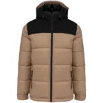 Parka matelassée à capuche bi-ton unisexe