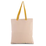Sac shopping plat en toile avec poignées contrastées