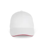 Casquette en coton biologique à sandwich contrasté – 6 panneaux