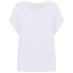 T-shirt écoresponsable manches à revers femme
