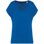 T-shirt écoresponsable loose à col V femme