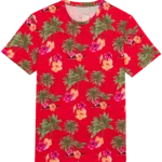 T-shirt écoresponsable imprimé tropical homme