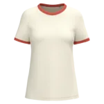 T-shirt ringer écoresponsable à bords contrastés effet délavé femme
