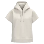Sweat-shirt écoresponsable à capuche oversize sans manches French Terry femme