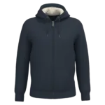 Sweat-shirt écoresponsable zippé doublé en sherpa unisexe