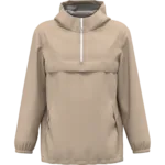 Veste coupe-vent imperméable écoresponsable quart zip unisexe