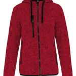 Veste à capuche chinée femme