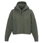 Sweat-shirt crop à capuche femme