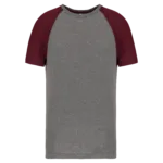 T-shirt triblend bicolore sport manches courtes unisexe