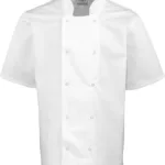 Veste de cuisine manches courtes à boutons pression