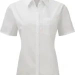 Chemise femme popeline polycoton manches courtes