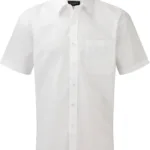 Chemise homme popeline polycoton manches courtes