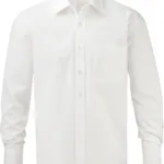 Chemise homme popeline pur coton manches longues