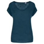 T-shirt col V en lin femme