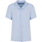 Chemise à col bowling en lin homme