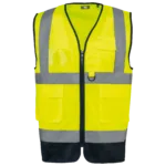 Gilet de sécurité haute visibilité recyclé avec zip unisexe